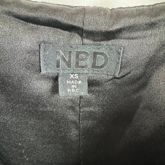 NBD Second Chances Midi Dress in Black tiered knee length dress SZ XS - Picture 10 of 10